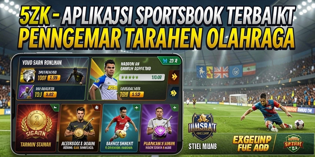 Tampilan antarmuka 5ZK saat melakukan taruhan olahraga.