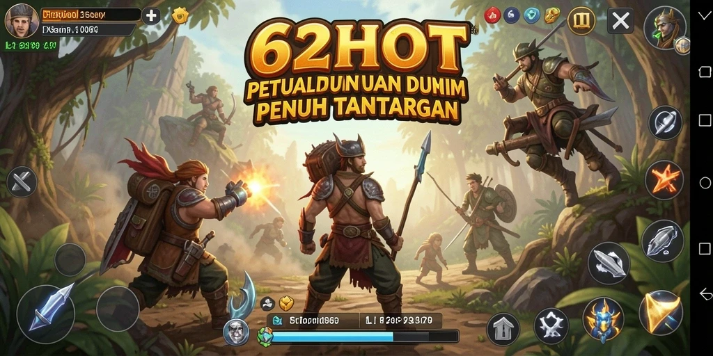 Tampilan seru dari gameplay 62HOT yang penuh petualangan.