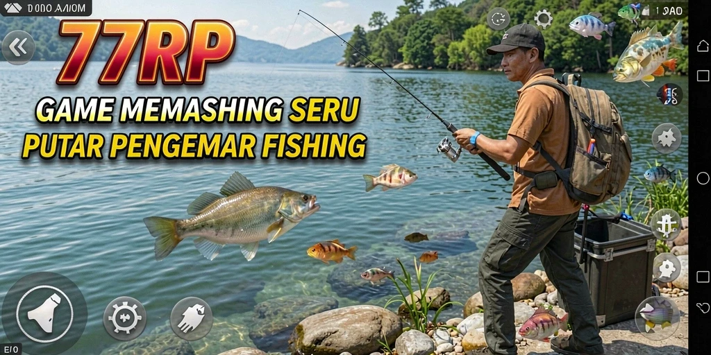 Tangkapan ikan besar di 77RP dengan latar belakang pemandangan indah.