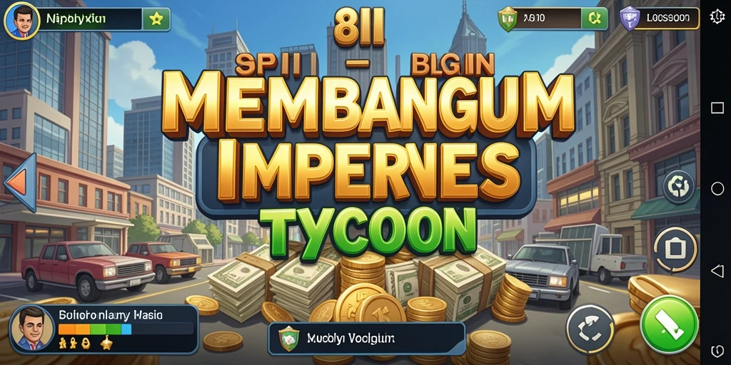 Screenshot menunjukkan gameplay intens dalam membangun kerajaan bisnis.