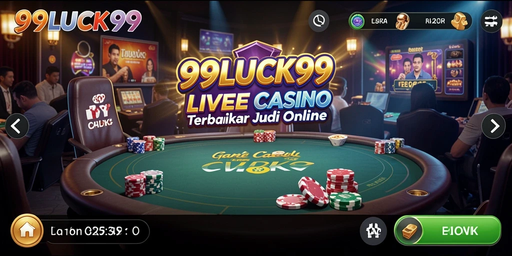 Tampilan gameplay seru Live Casino di 99LUCK99.