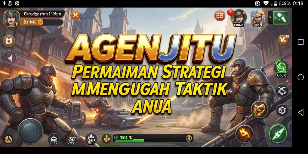 Screenshot gameplay AGENJITU yang menggambarkan aksi strategi seru.