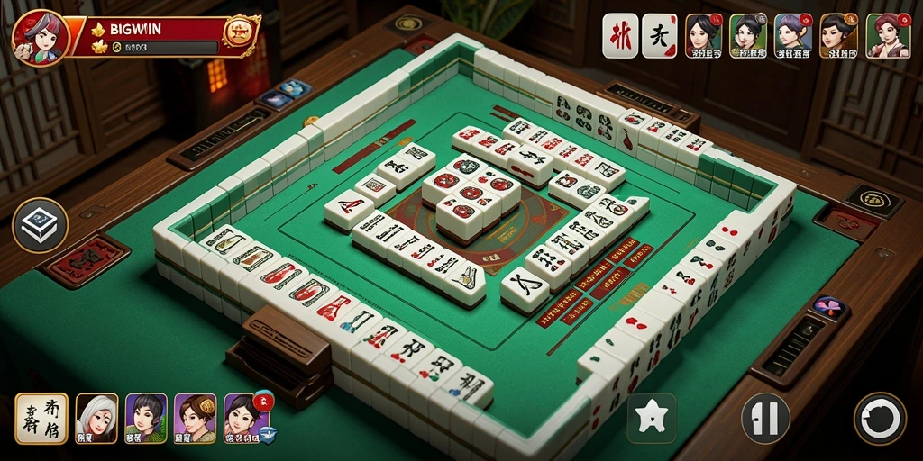 Tampilan utama gameplay Mahjong BIGWIN dengan desain menarik.