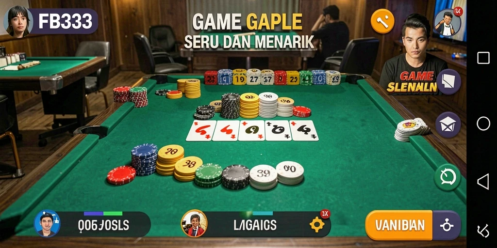 Tampilan gameplay Gaple yang menarik dan seru di FB333.