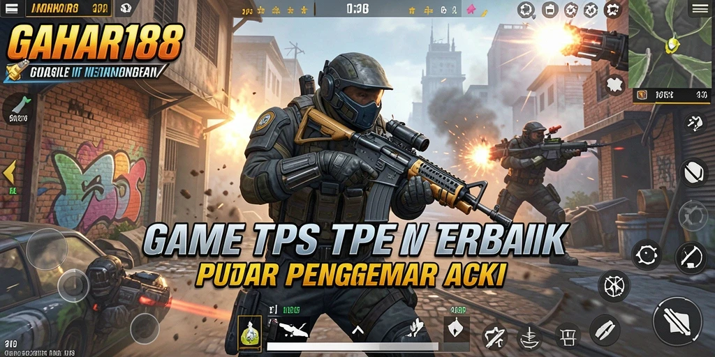 Tampilan seru dari gameplay GAHAR188 dengan pertempuran TPS.
