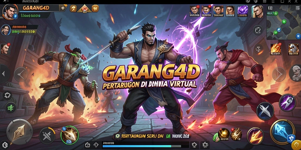 Screenshot GARANG4D menampilkan aksi pertarungan yang mendebarkan dan karakter yang berwarna-warni.