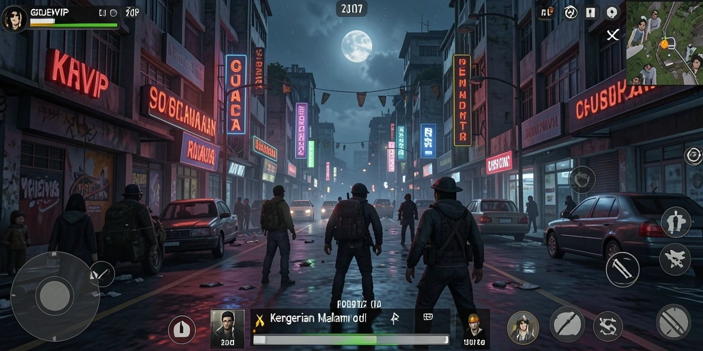 Tangkapan layar gameplay menakutkan dari GOJEKVIP dengan suasana mencekam.