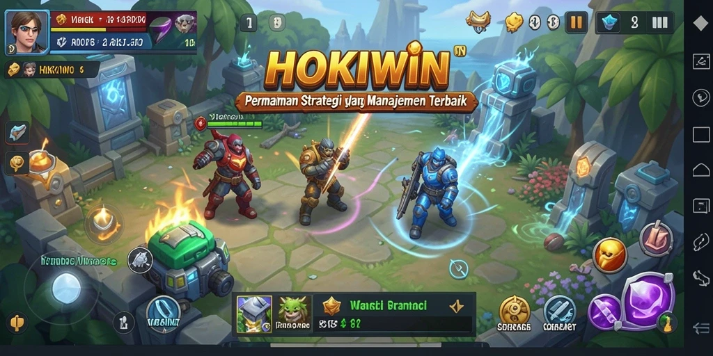 Screenshot menampilkan pertempuran seru dalam HOKIWIN.