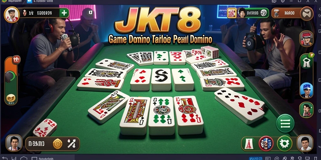 Screenshot gameplay JKT8 menunjukkan aksi seru permainan Domino.