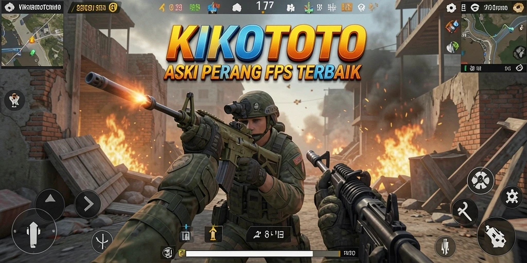 Screenshot KIKOTOTO dengan aksi menegangkan dalam pertempuran FPS.