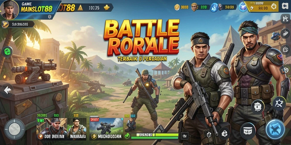 Tampilan seru gameplay MAINSLOT88 dalam aksi Battle Royale.
