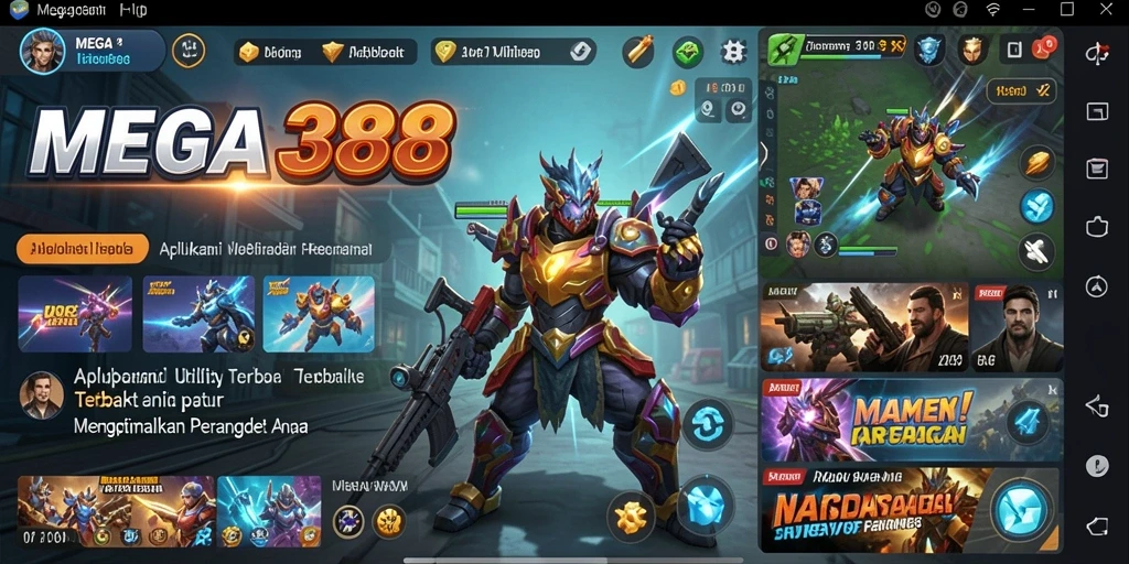Screenshot MEGA388 menunjukkan alat pengoptimalan performa perangkat.