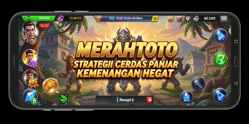 Screenshot gameplay MERAHTOTO menunjukkan seru suasana pertempuran.