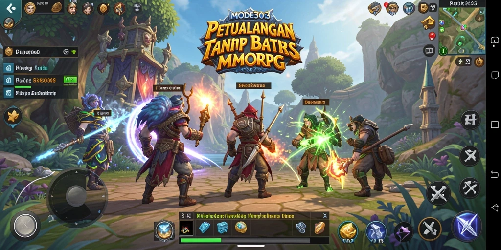 Gambaran menarik dari gameplay MODE303 yang mendebarkan di dunia MMORPG.