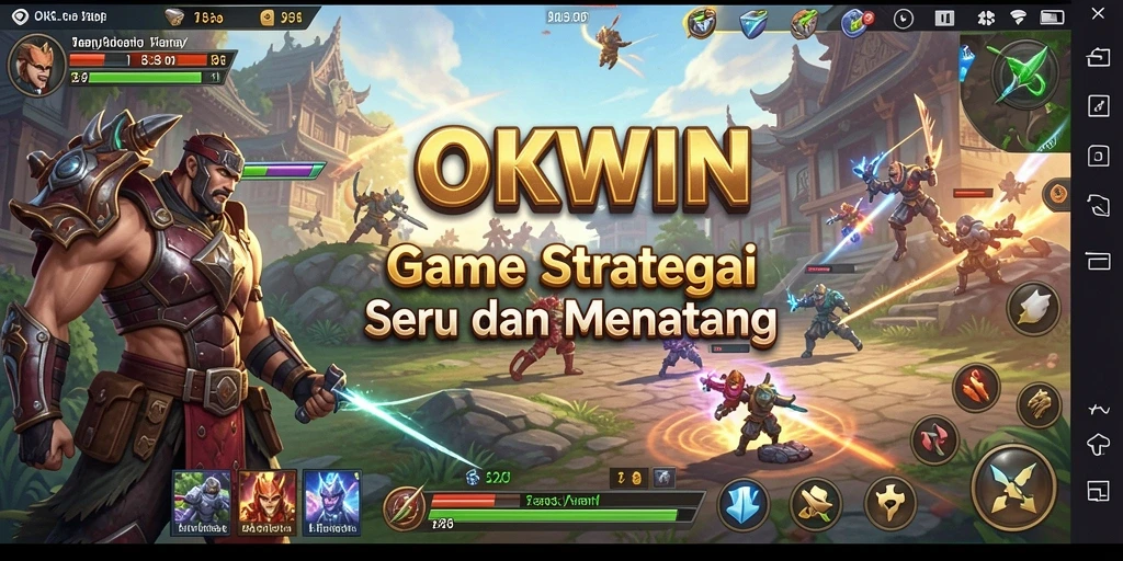 Tampilan menarik dari gameplay Strategi OKWIN yang seru.