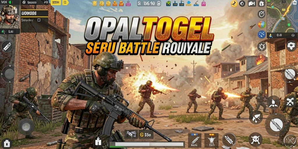 Tampilan gameplay seru OPALTOGEL dalam pertempuran Battle Royale.