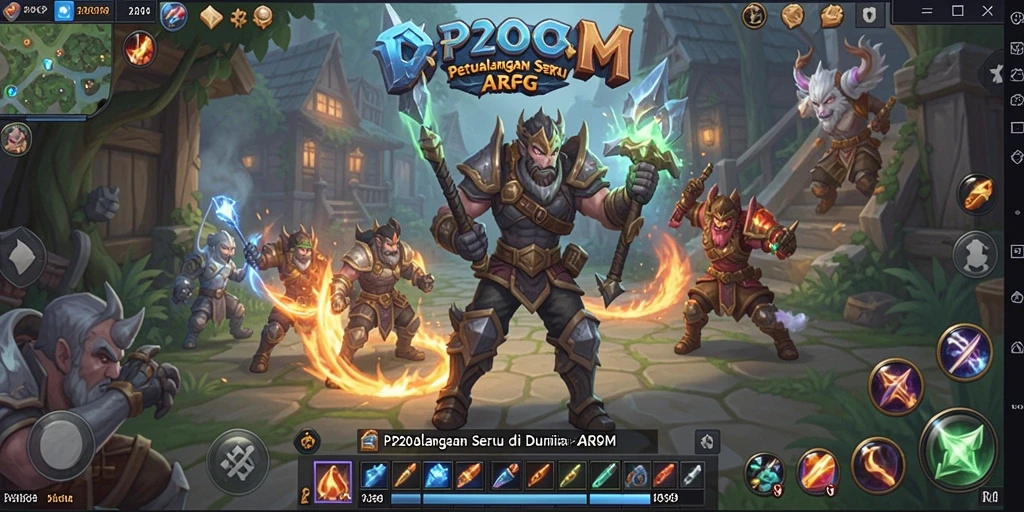 Tampilan visual gameplay ARPG P200M yang menakjubkan.