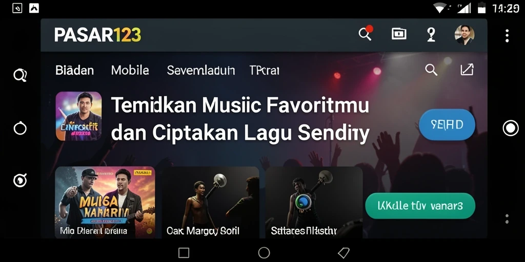 Tampilan menarik saat menciptakan musik di PASAR123.