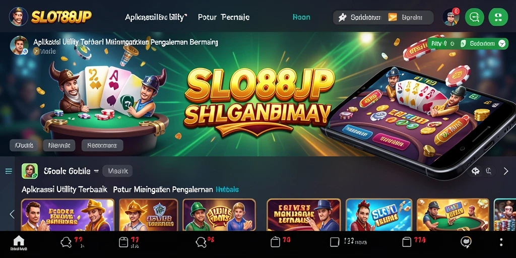 Tampilan antarmuka pengguna dari aplikasi SLOT88JP yang intuitif.