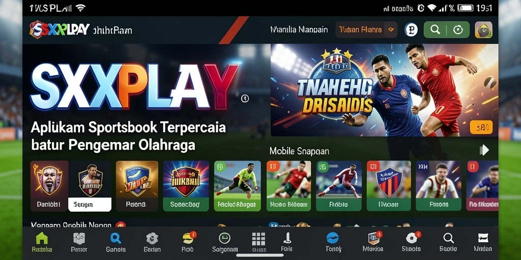 Tampilan gameplay SXXPLAY menunjukkan antarmuka taruhan olahraga yang menarik.