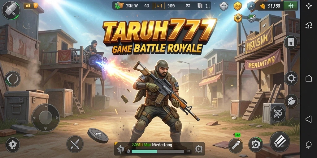 Gameplay TARUH777 yang menegangkan dalam pertempuran Battle Royale.