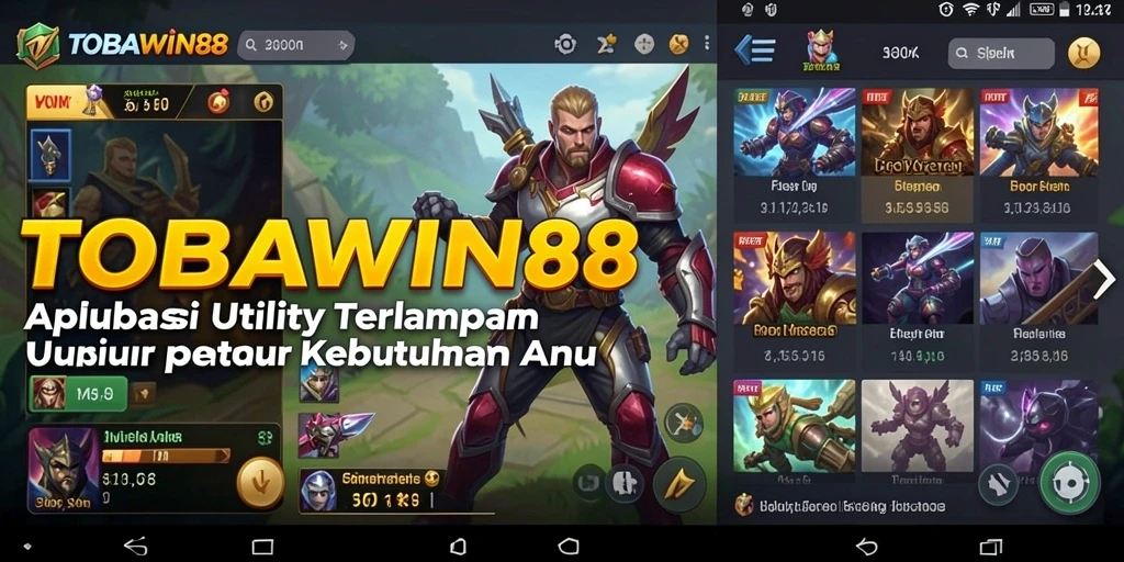 Tampilan aplikasi TOBAWIN88 dengan antarmuka yang user-friendly.