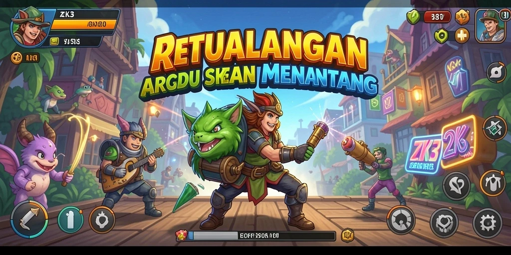 Screenshot gameplay ZK3 menunjukkan aksi seru dan tantangan yang mendebarkan.